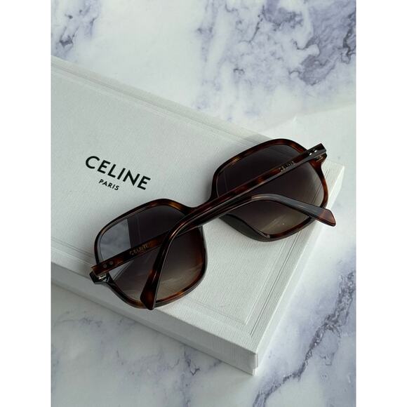 NEW Celine CL40244U Havana Brown Oversized Sunglasses - Picture 2 of 6